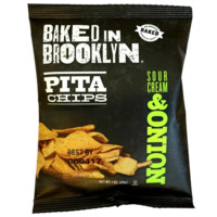 BAKED IN BROOKLYN SOUR CREAM AND ONION PITA CHIPS 1 oz